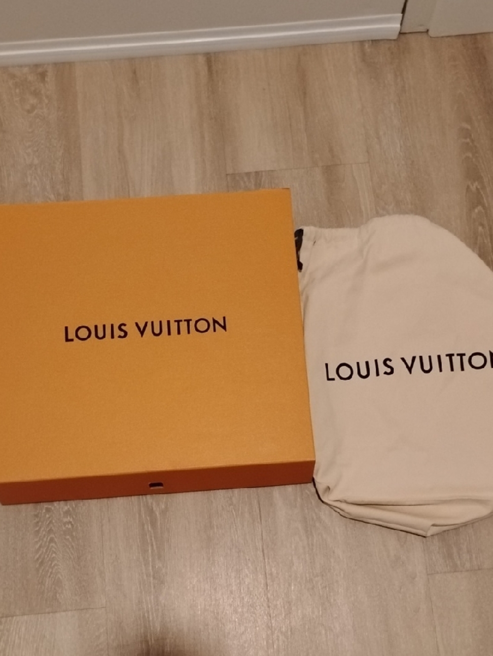 Louis Vuitton Orange Box with Cream Dust Bag